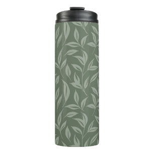 Floral Sage Green Thermal Tumbler