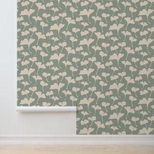 Floral Sage Green Wallpaper