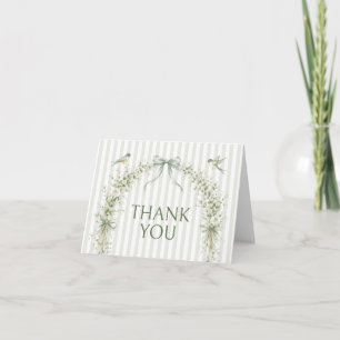 Floral Sage Nesting Party Baby Shower Thank You Card
