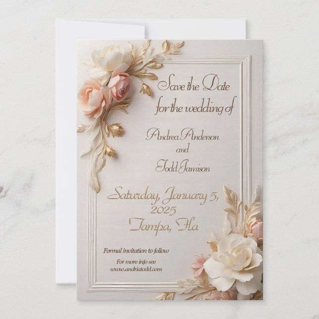 Floral Save The Date (Front)