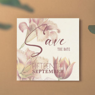 Floral Save the Date Announcement Template
