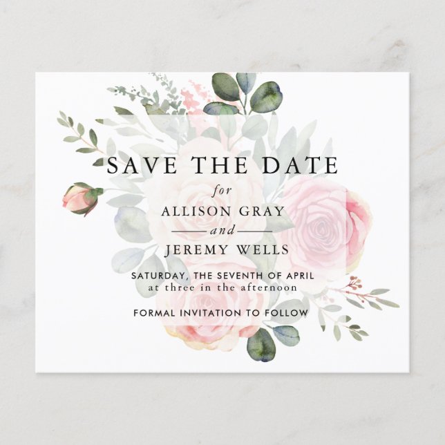 Floral Save the Date Flyer (Front)