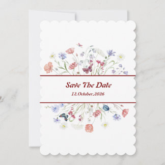 Floral "Save The Date" Invitation
