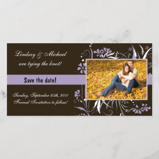 Floral Save the Date Wedding - Purple
