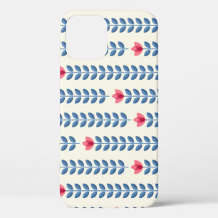 Floral Scandinavian Geometric Retro Wallpaper iPhone 12 Case