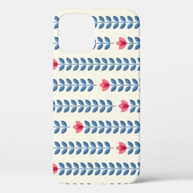 Floral Scandinavian Geometric Retro Wallpaper Case-Mate iPhone Case (Back)