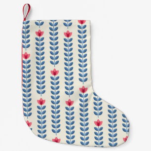 Floral Scandinavian Geometric Retro Wallpaper Small Christmas Stocking