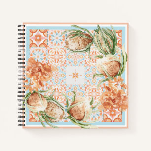 Floral scarf design notebook