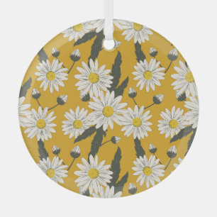 Floral scarf design, vintage background. glass tree decoration