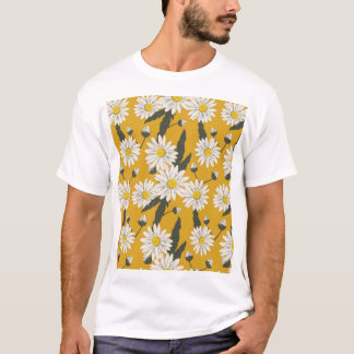 Floral scarf design, vintage background. T-Shirt