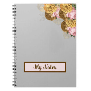 Floral School Notebook