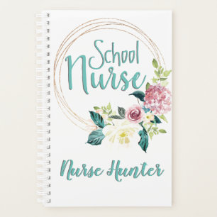 Floral School Nurse Personalised Planner