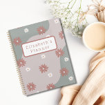 Floral School Planner With Name<br><div class="desc">Organise your life with ease and style with this personalised planner. Perfect for the upcoming academic year. This elegant,  simple-to-use planner is an excellent tool for students of all ages who want to stay on top of their assignments,  projects,  exams,  and activities.</div>