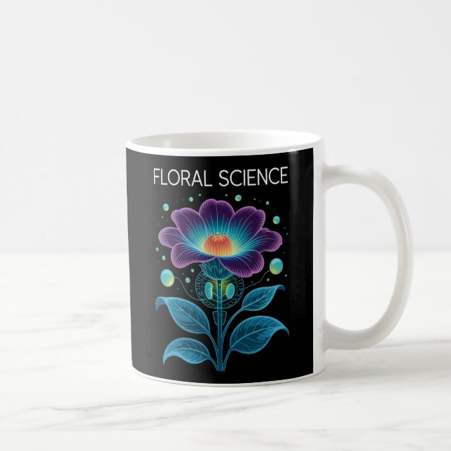 Floral Science Botany and Chemistry Fusion Coffee Mug (Right)