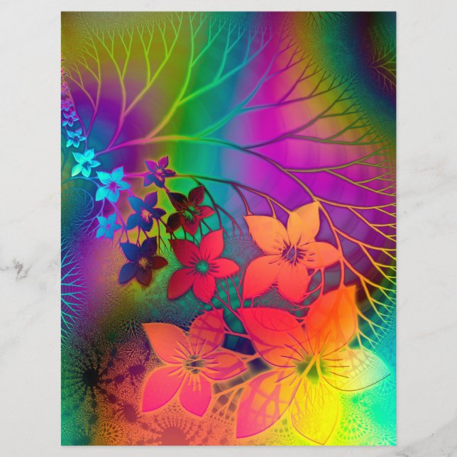 Floral Scrapbook Paper (Front)