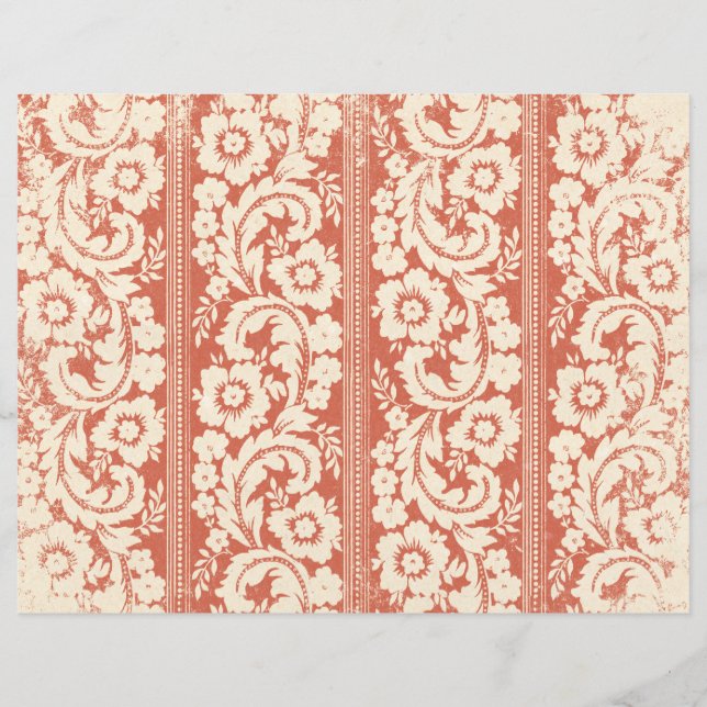 Floral Scrapbooking Junk Journal Paper (Front)