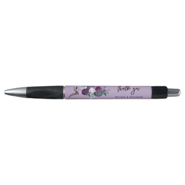 Floral Script Botanical Wedding Favours (Front)