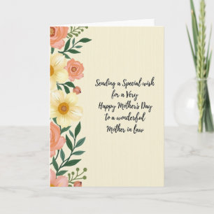 Floral Script Message Card