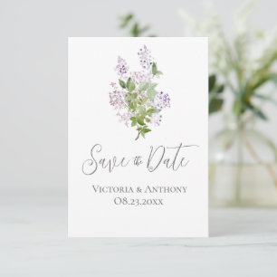 Floral Script Modern Wedding Save the Date