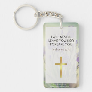 Floral Scripture Acrylic Keychain