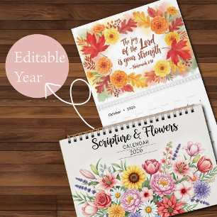 Floral Scripture Calendar 