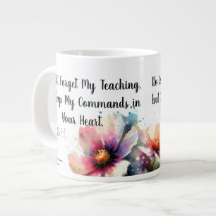 Floral Scripture Large Coffee Mug