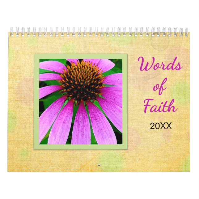Floral Scripture Words of Faith Calendar (Cover)