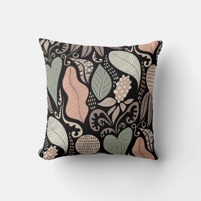 Floral Seamless Abstract Pattern Cushion (Front)