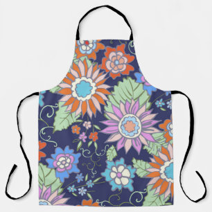 Floral seamless background pattern spring - summer apron