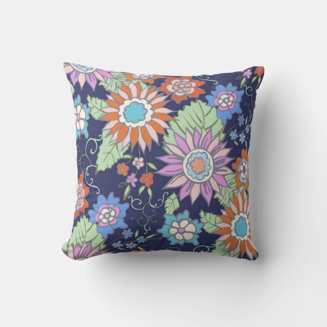 Floral seamless background pattern spring - summer cushion (Front)