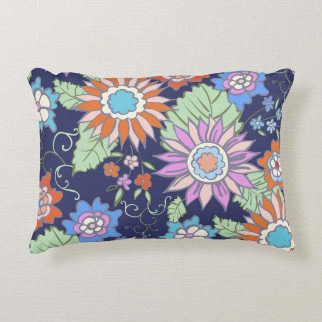 Floral seamless background pattern spring - summer decorative cushion (Front)