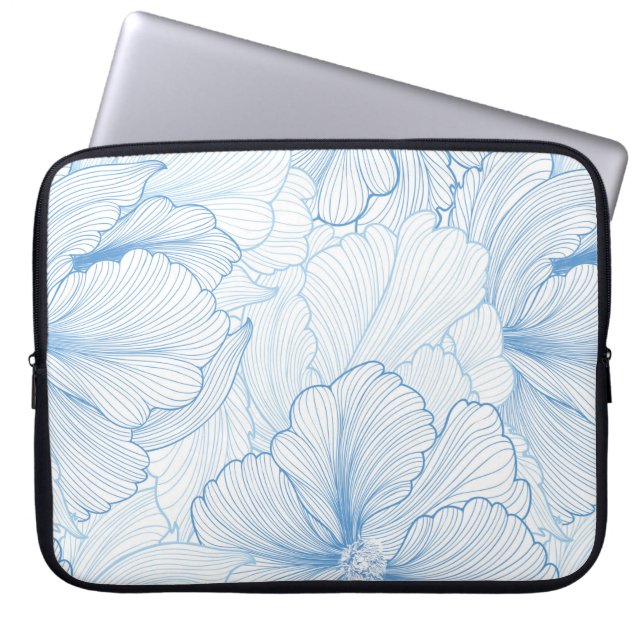 Floral seamless background. pattern with beautiful laptop sleeve (Front)