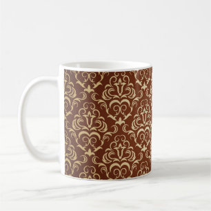Floral seamless ornamental wallpaper illustration. coffee mug