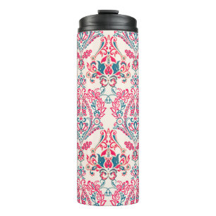 Floral seamless Ornate damask background. vintage Thermal Tumbler