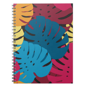 Floral seamless pattern. Background from bright le Notebook