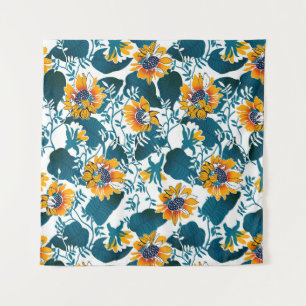 Floral seamless pattern, background In art nouveau Tapestry