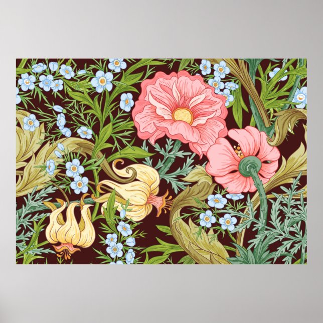 Floral Seamless pattern, background with In art no Poster (Front)