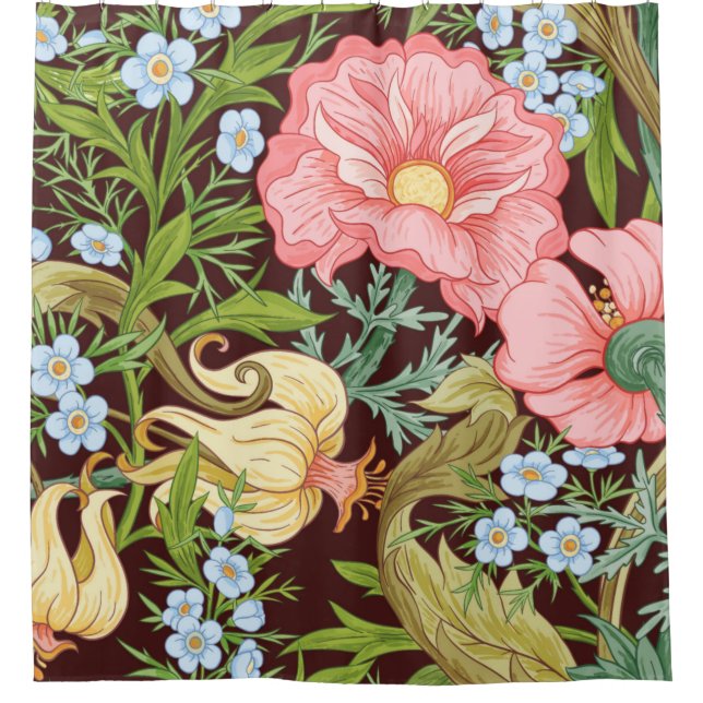 Floral Seamless pattern, background with In art no Shower Curtain (Front)