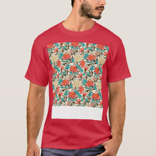 Floral Seamless Pattern Boho Flower Pretty Rose Wi T-Shirt