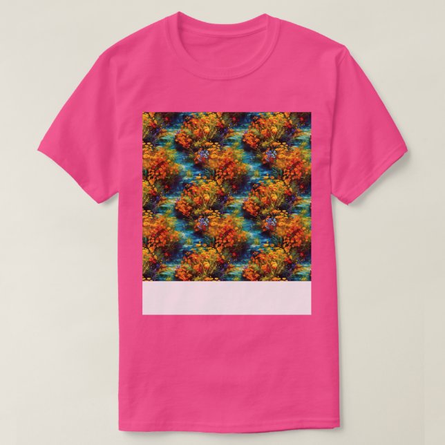 Floral Seamless Pattern Boho Flower Pretty Rose Wi T-Shirt (Design Front)