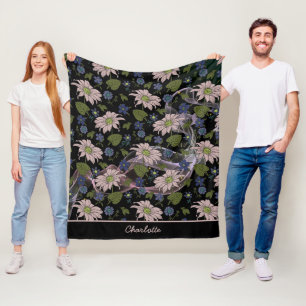 Floral seamless pattern colourful personalised nam fleece blanket