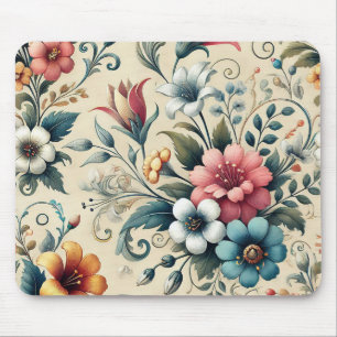 floral Seamless pattern design created through  Mouse Mat