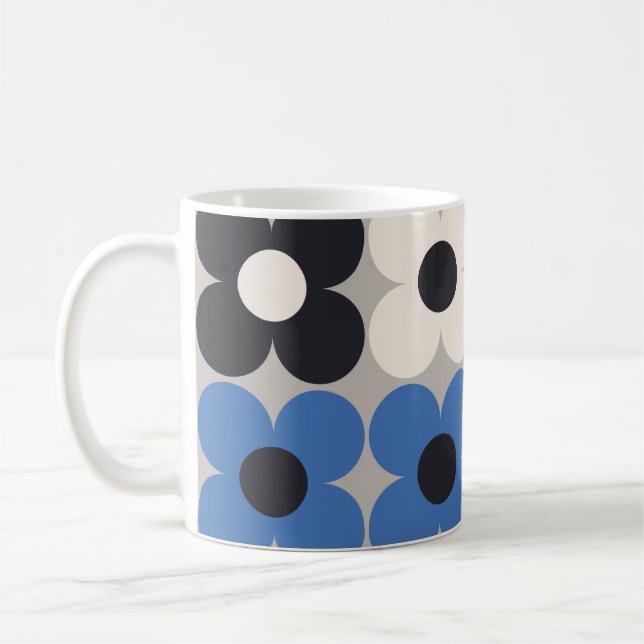 Floral seamless pattern design. Scandinavian style Coffee Mug (Left)