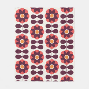 Floral seamless pattern design. Scandinavian style Fleece Blanket