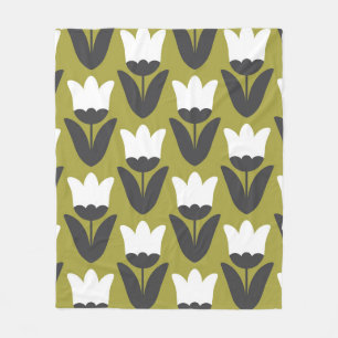 Floral seamless pattern design. Scandinavian style Fleece Blanket
