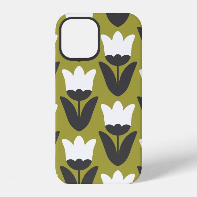 Floral seamless pattern design. Scandinavian style iPhone Case (Back)