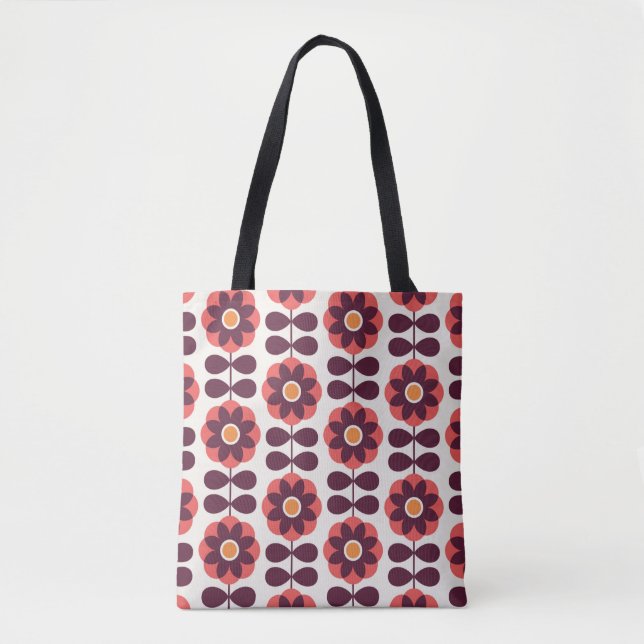 Floral seamless pattern design. Scandinavian style Tote Bag (Front)