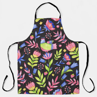 Floral seamless pattern design. Spring flowers and Apron