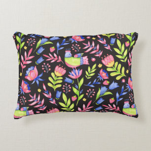 Floral seamless pattern design. Spring flowers and Decorative Cushion