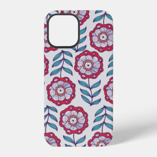 Floral seamless pattern, endless texture with flow iPhone 12 case